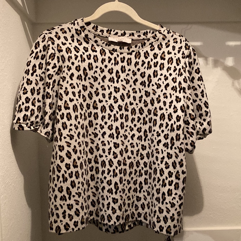 Loft leopard print top